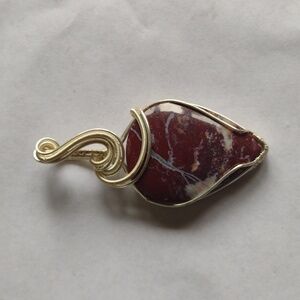 Red Jasper Wire Wrapped Pendant